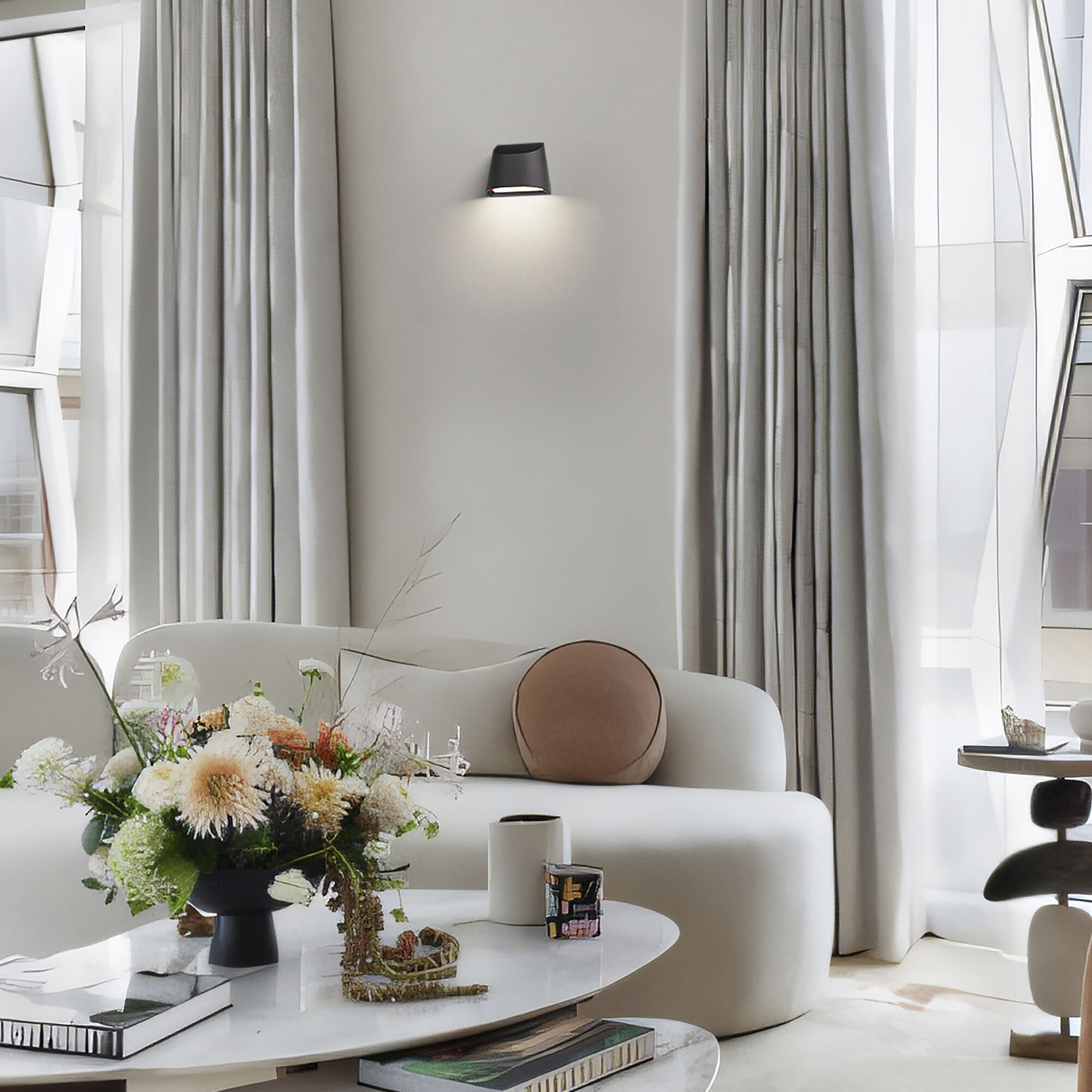 Ambit LED 4.75 inch Sand Black Outdoor Wall Sconce